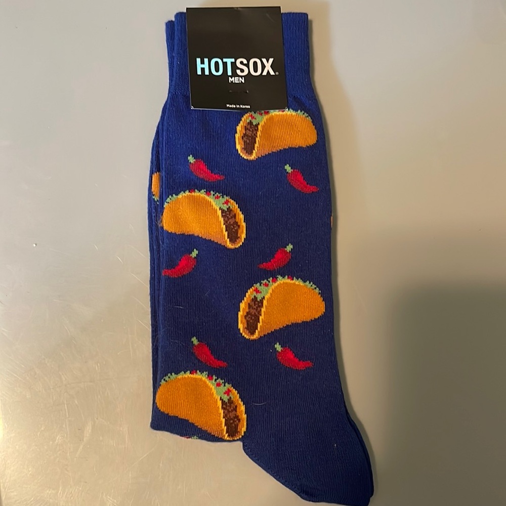 HOTSOX Men’s Tacos Crew Socks NWT
